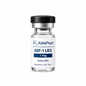 KelaPept IGF-1 LR3 1 mg research vial — label design preview
