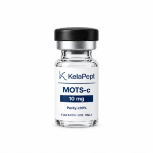 KelaPept MOTS-c 10 mg research vial — label design preview